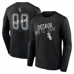 Black Chicago White Sox Hustle Personalized Name & Number Long Sleeve T-Shirt