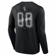 Black Chicago White Sox Hustle Personalized Name & Number Long Sleeve T-Shirt