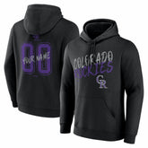 Black Colorado Rockies Hustle Personalized Name & Number Hoodie