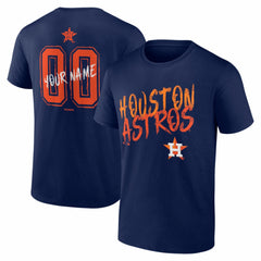Navy Houston Astros Hustle Personalized Name & Number T-Shirt