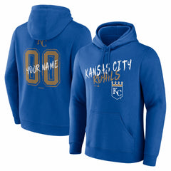 Royal Kansas City Royals Hustle Personalized Name & Number Hoodie