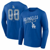 Royal Los Angeles Dodgers Hustle Personalized Name & Number Long Sleeve T-Shirt