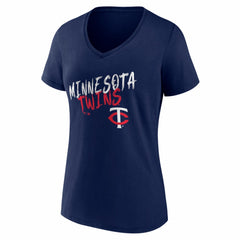 Navy Minnesota Twins Women's Hustle Personalized Name & Number V-Neck T-Shirt
