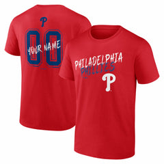 Red Philadelphia Phillies Hustle Personalized Name & Number T-Shirt