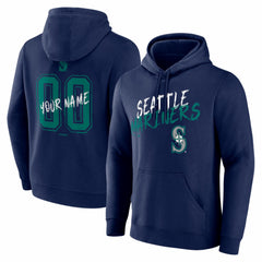 Navy Seattle Mariners Hustle Personalized Name & Number Hoodie