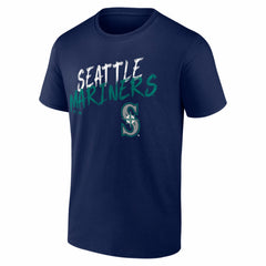 Navy Seattle Mariners Hustle Personalized Name & Number T-Shirt