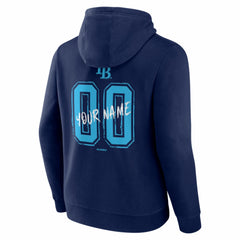 Navy Tampa Bay Rays Hustle Personalized Name & Number Hoodie