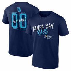 Navy Tampa Bay Rays Hustle Personalized Name & Number T-Shirt