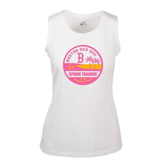 White Boston Red Sox Levelwear Women's Macy Spring Training Badge Bold Tank Top