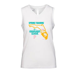 White Pittsburgh Pirates Levelwear Women's 2026 Spring Training Paisley Ball Bold Tank