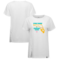 White Minnesota Twins Levelwear Women's 2026 Spring Training Influx Ball Bold T-Shirt