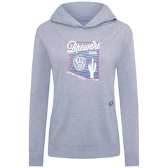 Light Blue Milwaukee Brewers Levelwear Women's Relay Spring Training Sunrise Bold Hoodie