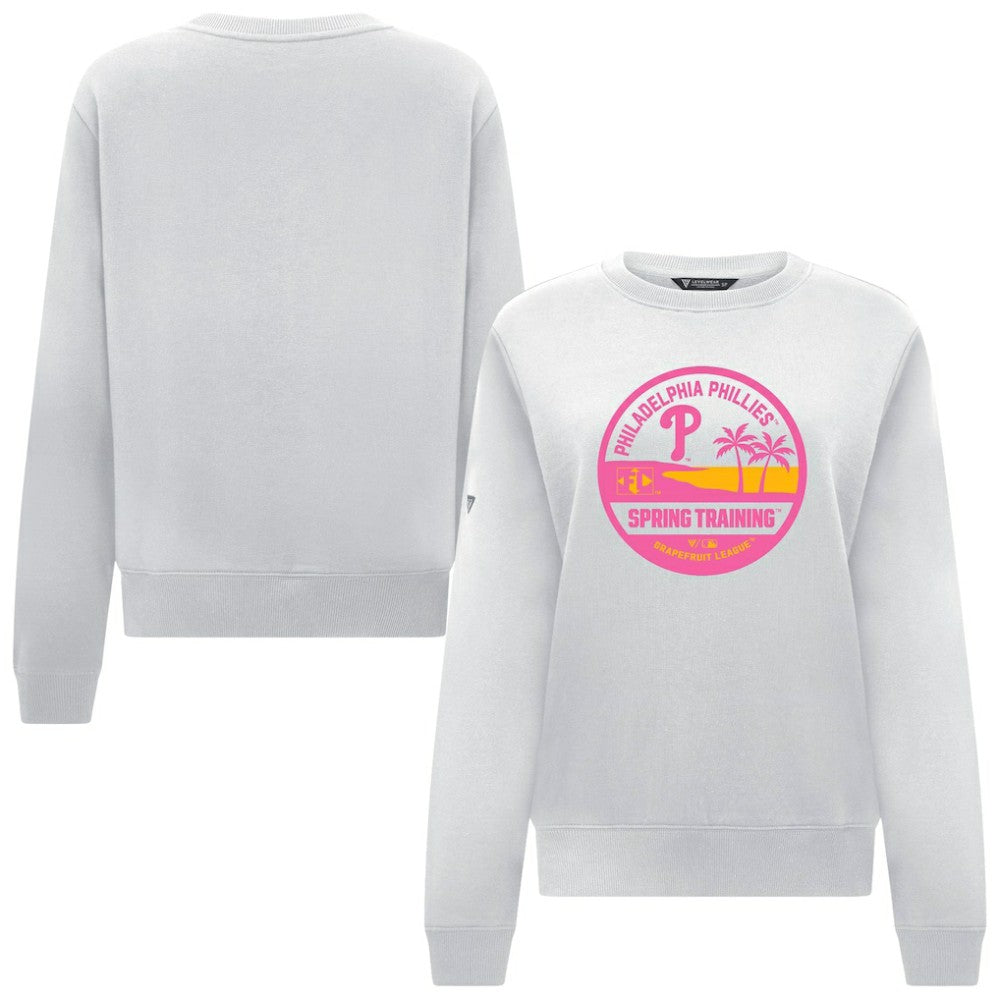 White Philadelphia Phillies Levelwear Women's Yvette Spring Training Badge Bold Sweatshirt