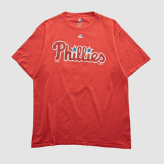 Red Philadelphia Phillies Majestic 2000s T-shirt