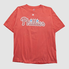 Red Philadelphia Phillies Majestic 2000s T-shirt