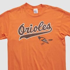 Orange Baltimore Orioles Logo 7 90s T-shirt