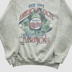 Heather Gray Minnesota Twins Salem Sportswear 1991 Pullover Sweatshirt
