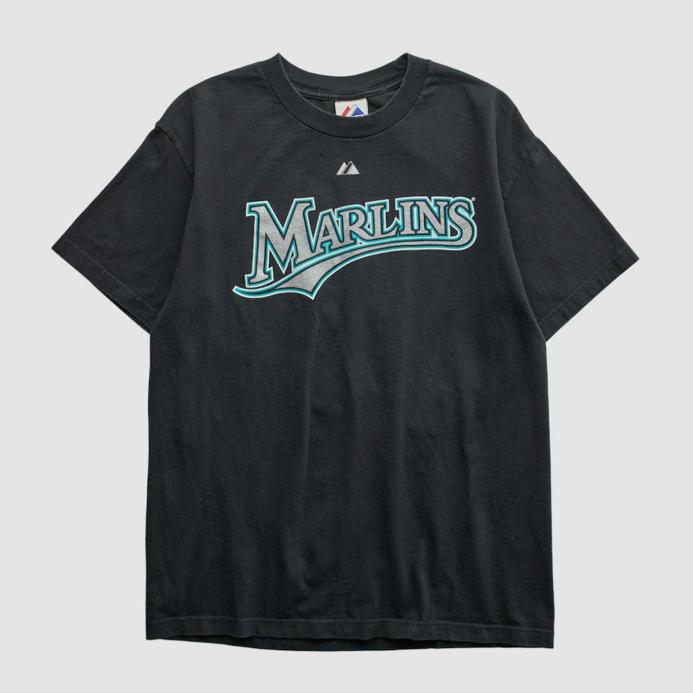 Black Miami Marlins Majestic 2000s T-shirt