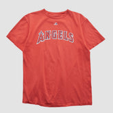 Red Los Angeles Angels Majestic 2000s T-shirt