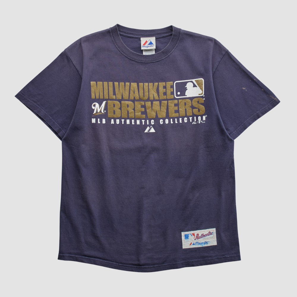 Navy Milwaukee Brewers Majestic 2008 T-shirt