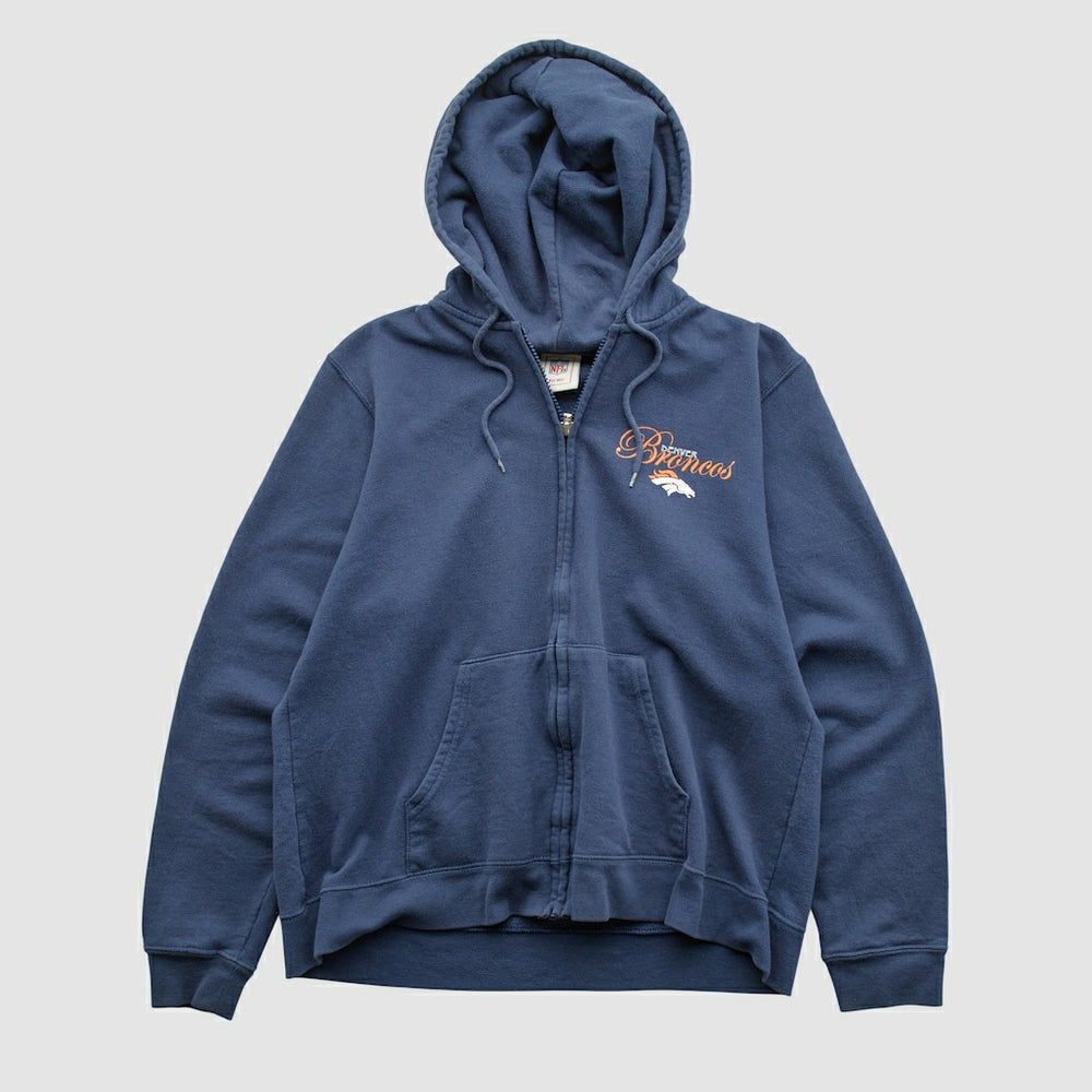 NFL 2000s Hooded Full Zip Sweatshirt - Denver Broncos Sweatshirts