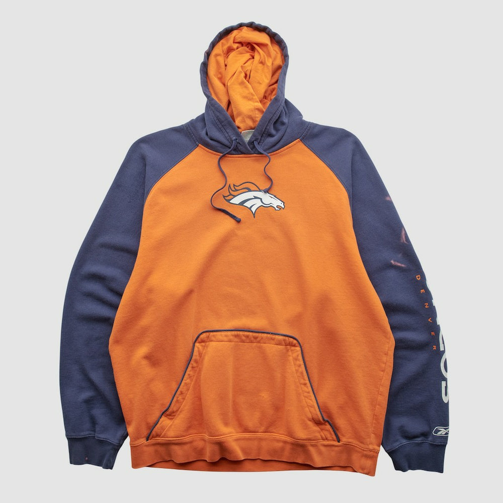 Reebok 2000s Hooded Pullover Sweatshirt - Denver Broncos Pullover