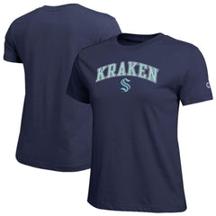 NHL Seattle Kraken Champion Women's Arch Mascot Logo T-Shirt