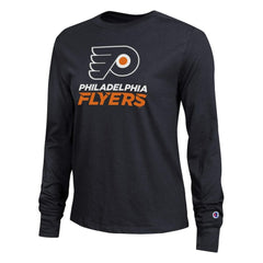 NHL Philadelphia Flyers Champion Women's Wordmark Lockup Long Sleeve T-Shirt