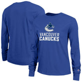 NHL Vancouver Canucks Champion Women's Wordmark Lockup Long Sleeve T-Shirt