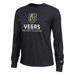 NHL Vegas Golden Knights Champion Women's Wordmark Lockup Long Sleeve T-Shirt