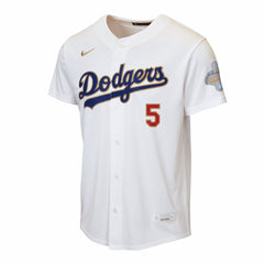 White Freddie Freeman Los Angeles Dodgers Nike Youth 2026 Gold Collection Home Replica Jersey