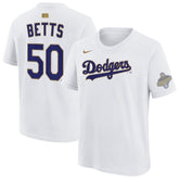 White Mookie Betts Los Angeles Dodgers Nike Youth 2026 Gold Collection Name & Number T-Shirt