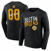 NHL Boston Bruins Hustle Personalized Name & Number Long Sleeve T-Shirt