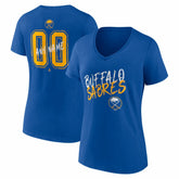 NHL Buffalo Sabres Women's Hustle Personalized Name & Number V-Neck T-Shirt