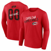NHL Carolina Hurricanes Hustle Personalized Name & Number Long Sleeve T-Shirt