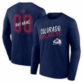 NHL Colorado Avalanche Hustle Personalized Name & Number Long Sleeve T-Shirt