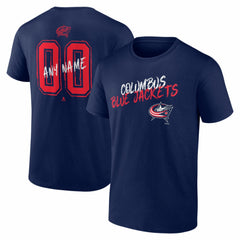 NHL Columbus Blue Jackets Big & Tall Hustle Personalized Name & Number T-Shirt