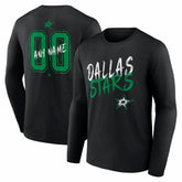 NHL Dallas Stars Hustle Personalized Name & Number Long Sleeve T-Shirt