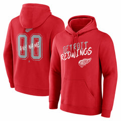 NHL Detroit Red Wings Hustle Personalized Name & Number Hoodie