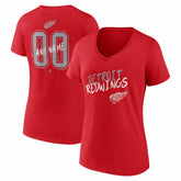 NHL Detroit Red Wings Women's Hustle Personalized Name & Number V-Neck T-Shirt