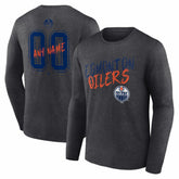 NHL Edmonton Oilers Hustle Personalized Name & Number Long Sleeve T-Shirt