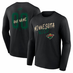 NHL Minnesota Wild Hustle Personalized Name & Number Long Sleeve T-Shirt