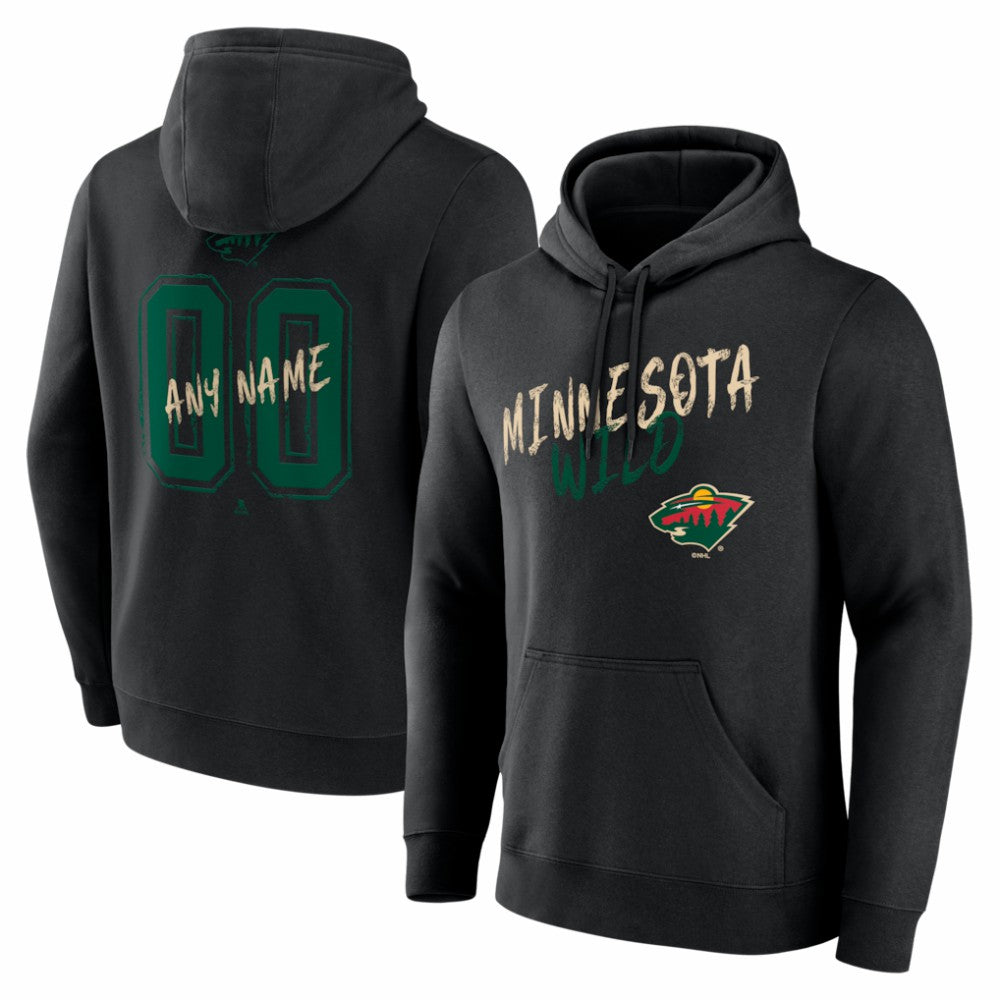 NHL Minnesota Wild Hustle Personalized Name & Number Hoodie