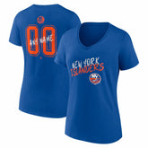NHL New York Islanders Women's Hustle Personalized Name & Number V-Neck T-Shirt