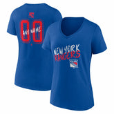 NHL New York Rangers Women's Hustle Personalized Name & Number V-Neck T-Shirt