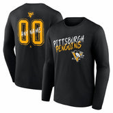 NHL Pittsburgh Penguins Hustle Personalized Name & Number Long Sleeve T-Shirt