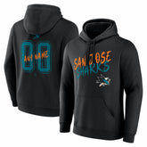 NHL San Jose Sharks Big & Tall Hustle Personalized Name & Number Hoodie