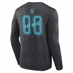 NHL Seattle Kraken Hustle Personalized Name & Number Long Sleeve T-Shirt