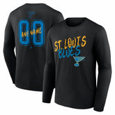 NHL St. Louis Blues Hustle Personalized Name & Number Long Sleeve T-Shirt
