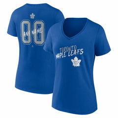 NHL Toronto Maple Leafs Women's Hustle Personalized Name & Number V-Neck T-Shirt